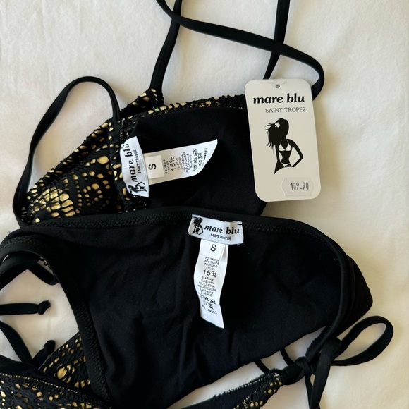 Mare Blu Saint Tropez Black & Gold Bikini - Picture 5 of 5
